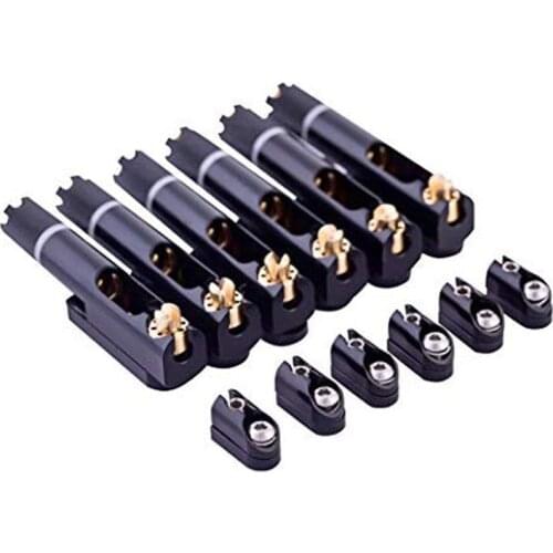 Guitar Bridge Fanned Fret Headless Guitar Bridge In Black one set (6 pcs)