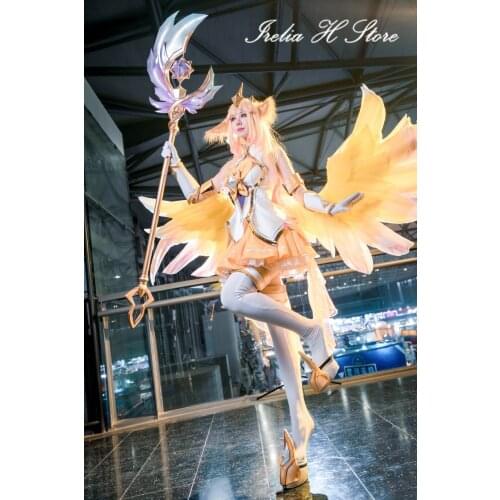 Custom made/size Soraka LOL Star Guardian Soraka Cosplay Costume Halloween costumes Full set wing wand shoes
