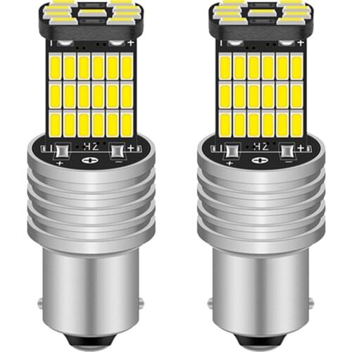 2PCS CanBus S25 1156 BA15S P21w BAU15S LED T20 7440 W21W 7443 Bulbs 4014 45smd 1157 W16W T15 Turn Signal Lights Brake lamp 12V