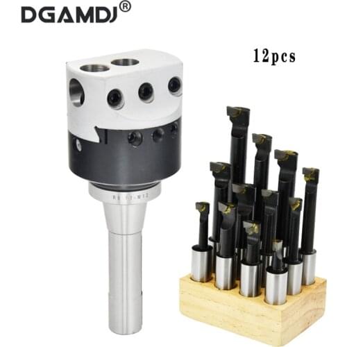 Set 3 inch F1-18-75mm boring head spindle MT2 MT3 MT4 C20 C25 BT30 NT30 R8 Morse taper lathe tool holder+12pcs 18mm boring bar