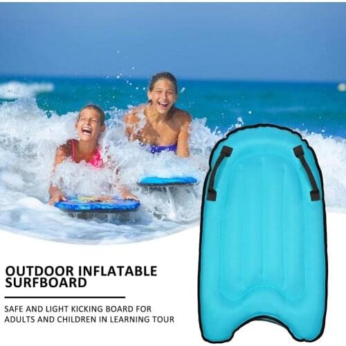 Inflatable Surfboard Foldable Bodyboard With Handle Outdoor Surfboards Swimming Pool Floating Mattress Toy Safe Surfplank