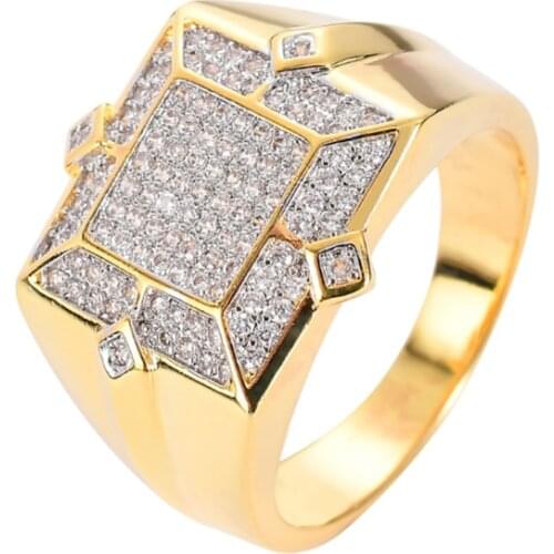 New Men Jewelry Hip Hop Couple AAA Cubic Zirconia Female Rings Party For Gift