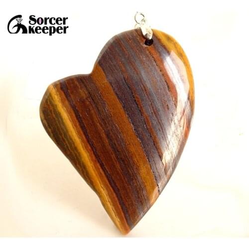 Collares Pendant Necklace Natural Sunset Jaspers Stone Gem Men Jewelry Leather Necklace & Pendant New Fashion Bijoux Women KS051