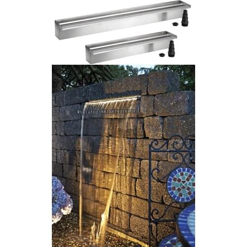 Flowing wall falling water landscape,courtyard water curtain wall,Water waterfall fountain nozzle With lights and Controller