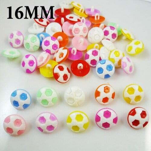 100PCS Plastic Football Buttons 16MM Coat Boots Sewing Clothes Accessory Kid Joy Decoration button P-028