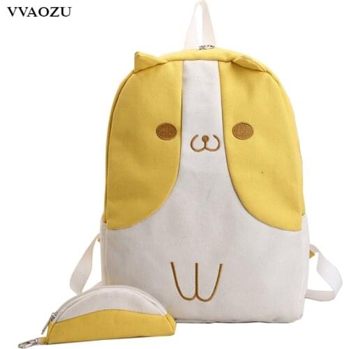 Harajuku Style Dog Shiba Inu 3D Backpacks For Teenagers Boys Girls Animals Funny Canvas Schoolbags Shoulder Bag with Coin Purse