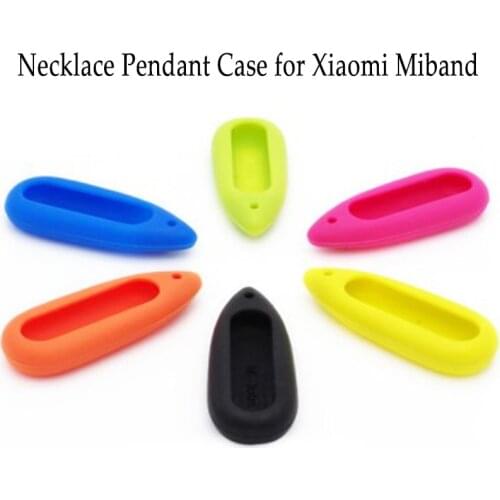 Pulseras xiaomi mi band accesorios Replacement Pendant Necklace With Black Lanyard and 6 colors for miband or mi 1s smartband