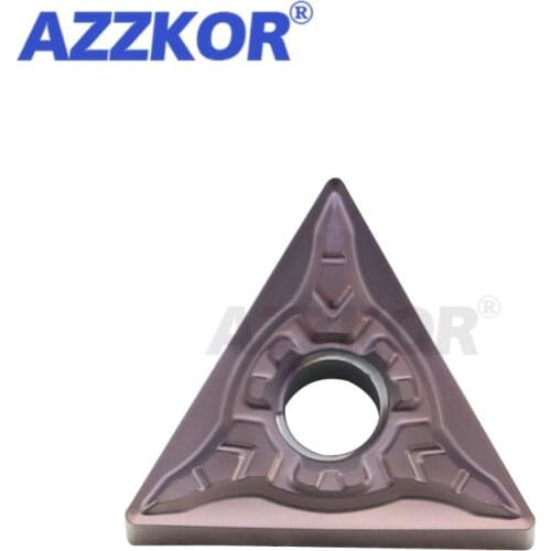 TNMG1604-OM EM ES EF NT205 Turning Tools Inserts CNC Center Lathe For 304# 316# Stainless Steel AZZKOR Triangle Carbide Blades