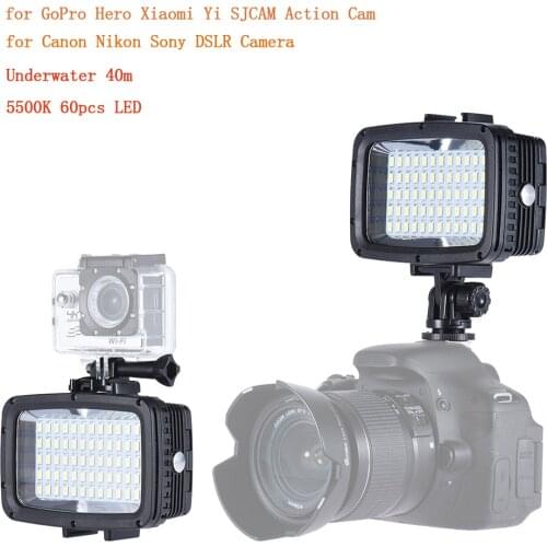 Andoer Waterproof LED Light Diving Underwater Video Lights for GoPro Xiaomi Yi SJCAM Action Cam/DSLR Cameras Studio Photo Lamp