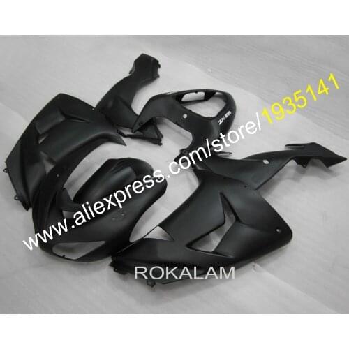Good quality Cowling For Kawasaki NINJA Fairing ZX10R 06 07 ZX-10R Full Black Kit 2006 2007 ZX 10R (Injection molding)