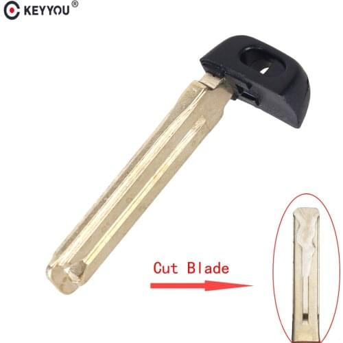 KEYYOU Replacement Insert Smart Prox For Toyota Highlander Prado Crown Land Cruiser Prius Vitz ETC Metal Key Blade Keyless Entry