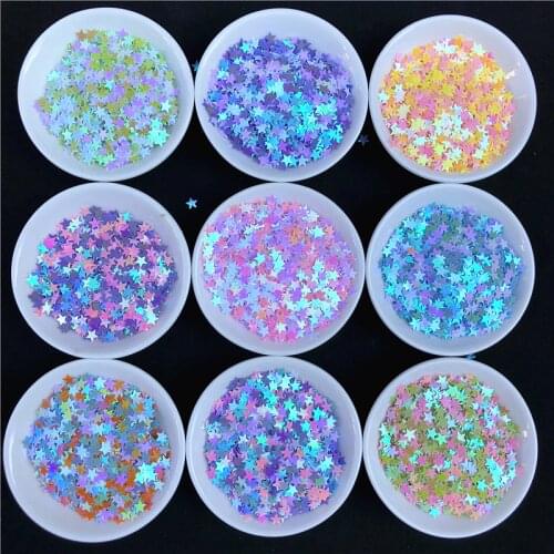 10g/Lot 5mm Star Sequin Nail Glitter Sequins Paillettes for Nail Art Manicure,Slime Filler Craft,Wedding Decoration Confettis