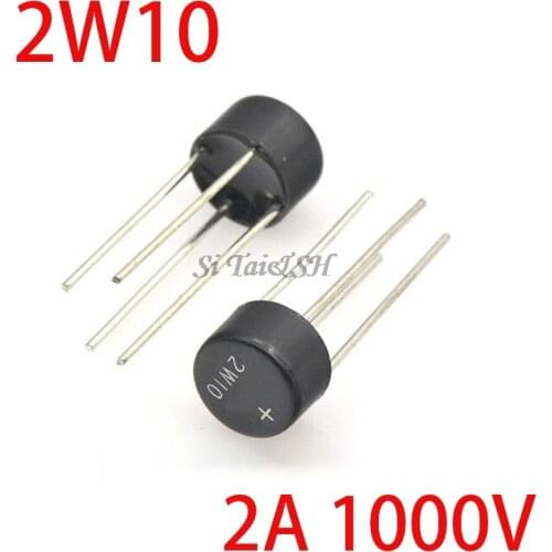 10PCS 2W10 2A 1000V DIP-4 DIP4 bridge rectifier new and original IC