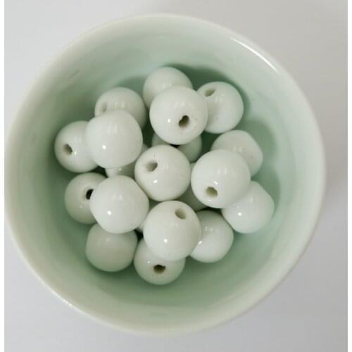 12# 40pcs DIY Ceramic Beads Not Natural Stone Not Glass Porcelain Bead For Jewelry Making 12mm Components #A214A