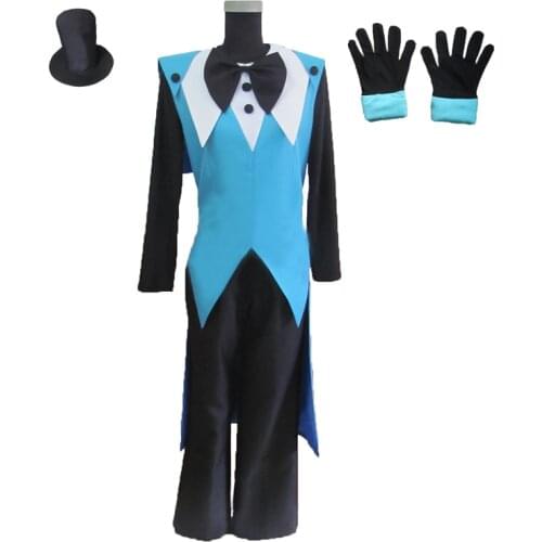 Anime Bill Cipher Cosplay Costume Suit+Hat+Gloves+Bow Otaku