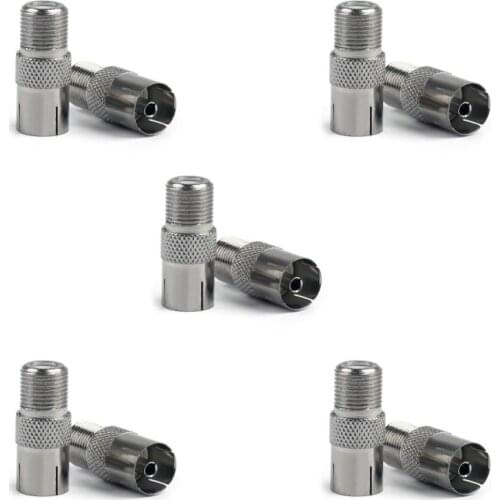 Areyourshop 10Pcs Coaxial TV Cable F Type Female To PAL RF Female Plug Adapter Connector