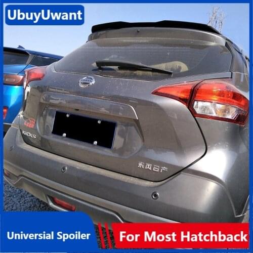 UBUYUWANT For Nissan Juke 2017-2020 Rear Roof Lip Spoiler ABS Car Tail Wing For Nissan Tiida Qashqai Universal Hatchback Spoiler