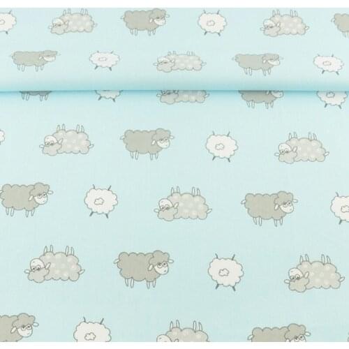 Blue Sheep Bedding Teramila Fabrics Cotton Fabric Tecido Patchwork Decoration Craft Tissue Quilting Sewing Cloth Home Textile
