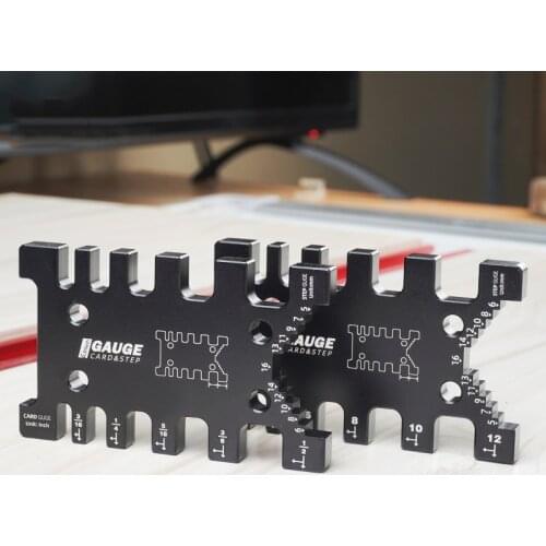 One Piece High Precision Tenon Caliper Metric and Imperial Card Gauge Woodworking Router Saw Table Machine Measuring Tool Ruler