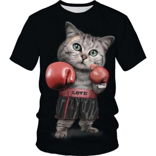 Cat Ragdoll Short Sleeve T-Shirt Half Sleeve 3D Printed T-Shirt Tops Men Women Kids Pet T-shirt Asian Size 6XL