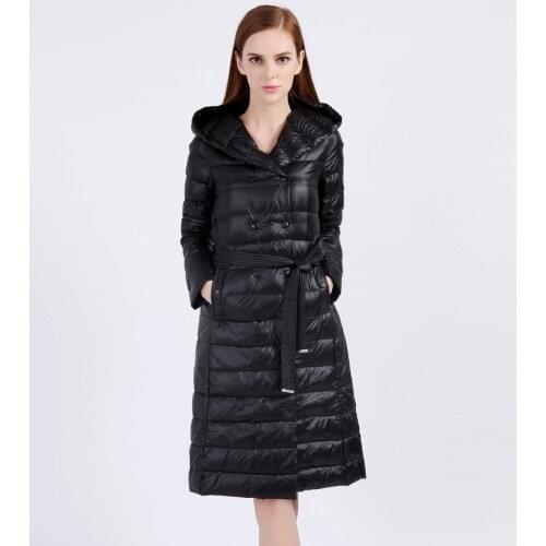 90% Ultra-light Warm White Duck Down Coat Plus Size Thin Down Jacket New Autumn Winter Slim Short Hooded Women Outerwear