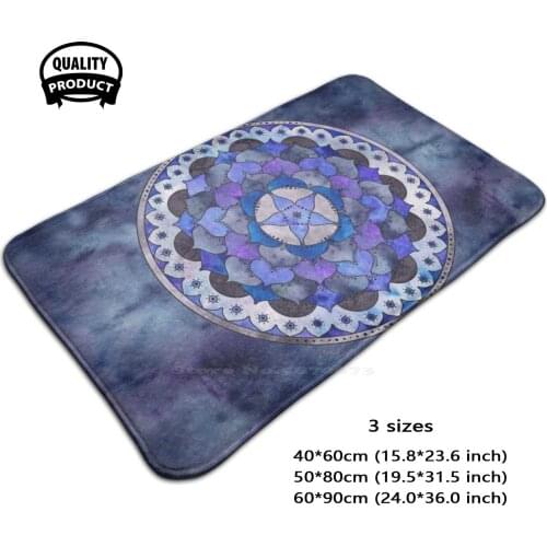 Star Mandala Storm Soft Foot Pad Room Goods Rug Carpet Star Mandala Star Mandala Star Of Heavens Pentacle Pagan Paganism
