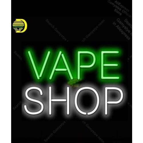 NEON SIGN For Vape Shop NEON Bulbs Sign Lamp GLASS Neon Light Signs for Store Professional neon sign corona Tube Neon Shop Board