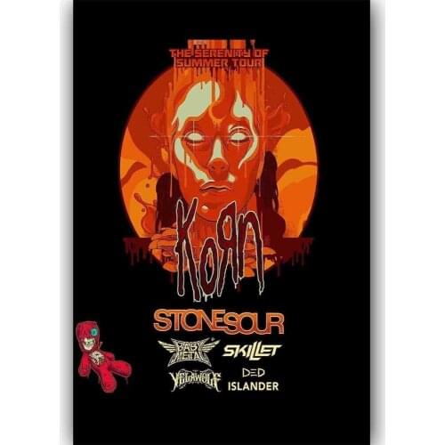 New Korn The Serenity of Summer Tour Music-Silk Art Poster Wall Sticker Decoration Gift