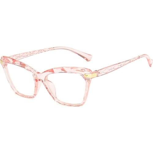 Retro Square Cat Eye Anti Blue Light Eyeglasses Multi-section Trending Classic Brand Design Vision Care Computer Glasses