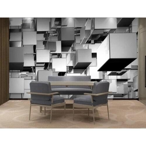 Custom Grey European3D stereoscopic wall stickers 3 d Living room bedroom photo mural wallpaper 3d wall
