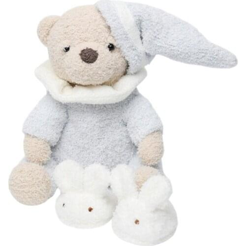 Cute Cartoon Pajama Bear Plush Toy Stuffed Creative Cute Pajama Bear wearing rabbit Soft Stuffed Senior Plush Gift For Children