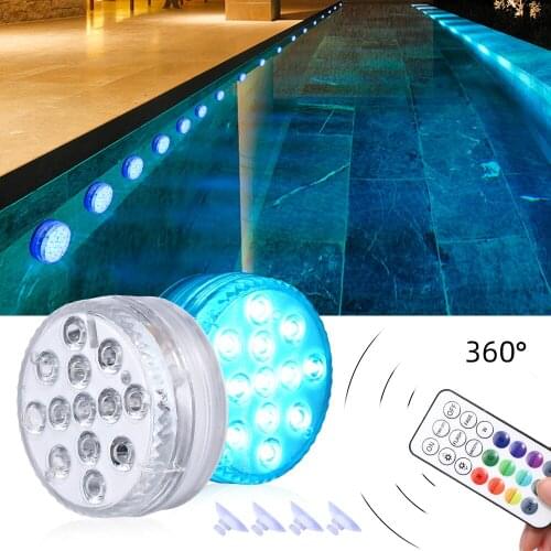 LED Submersible Swimming Pool 16 Colors 3 Flashing Modes Underwater Light Waterproof Lamp With Suction Cup