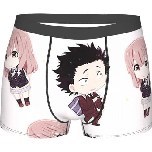 Koe No Katachi A Silence Voice Animated Drama Film Underpants Breathbale Panties Male Underwear Print Shorts Boxer Briefs