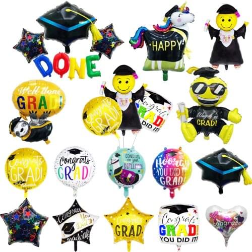 Graduation 2020 globos graduation balloons graduation party decoration ballon Congratulation Good Luck graduation foil balloons