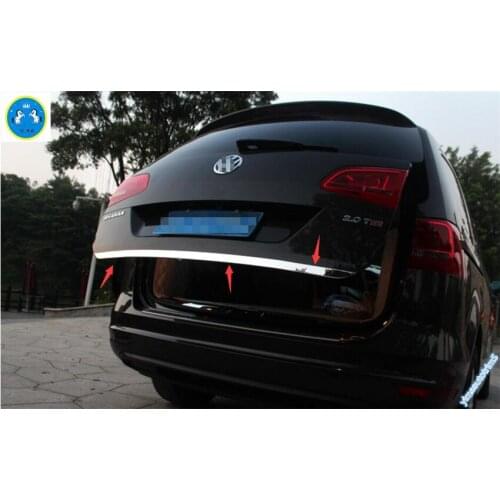 Yimaautotrims Stainless Steel Exterior Refit For Volkswagen Sharan 2012 - 2019 Rear Tailgate Trunk Lid Cover Trim Accessories