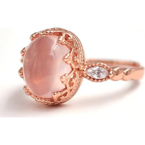 Europe and the United States jewelry 925 female fashion vintage silver inlaid powder pigeon egg ring womens ring