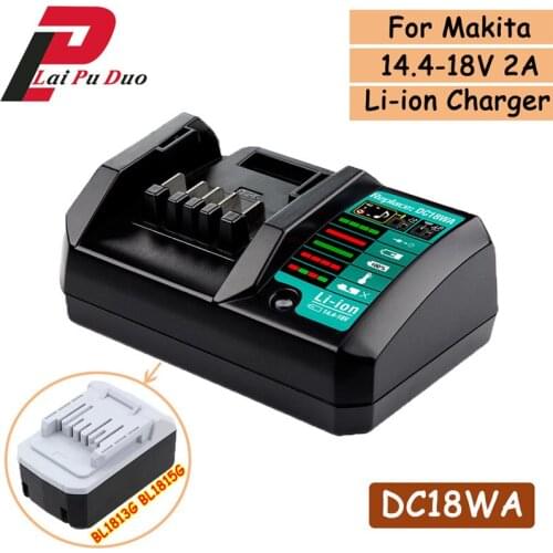 14.4V-18V DC18WA For Makita Li-Ion Battery Charger Rechargeable Power Tool 100V-240V Lithium Battery Charger BL1815G BL1413G