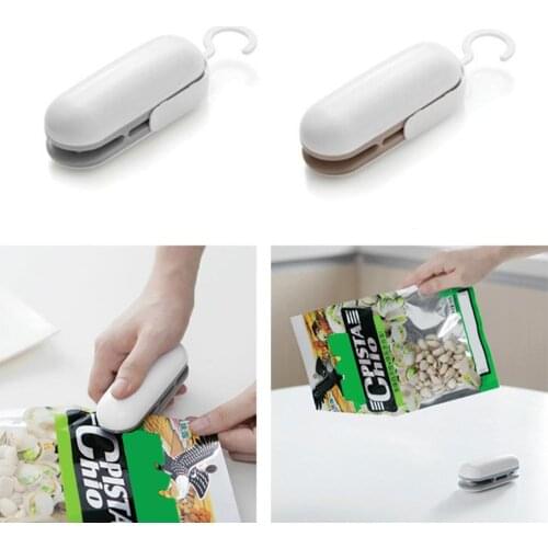 1PC Portable Food Sealer Machine Handheld Massage Food Snacks Packaging Vacuum Plastic Bag Heat Sealing Machine Closing Capper