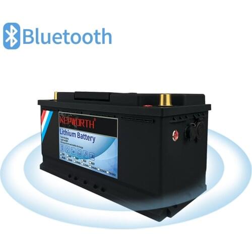 12V 40 60 80 100 120 LiFePO4 Battery Pack Built-in Bluetooth Lithium Power Golf Cart Batteries 6000 Cycles RV Campers Off-Road