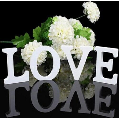 1Set 29Pcs Letter Ornaments Diy Freestanding Wood Wedding Birthday Party Home Decorations Personalised Design