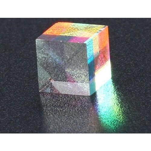 5x5mm Optical Glass Cube Defective Cross Dichroic Prism Mirror Combiner Splitter Decor Transparent Module Toy