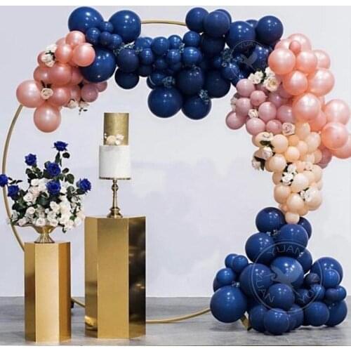 90pcs Navy Blue Balloon Garland Kit Rose Gold Pink Latex Balloons Wedding Bridal Shower Gender Reveal Birthday Party Decor
