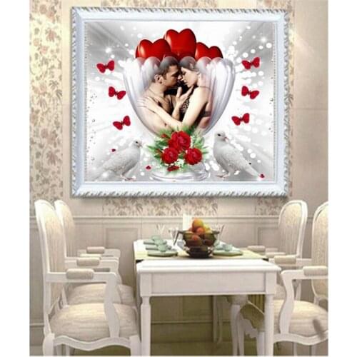 Diamond Embroidery Diy Diamond Painting Cross Stitch Kits Diamond Mosaic Rose lover Full Square Diamond Embroidery RS105