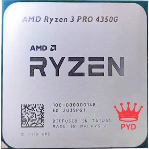AMD Ryzen 3 PRO 4350G R3 PRO 4350G 3.8GHz Four-Core Eight-Thread 65W CPU Processor L3=4M 100-000000148 Socket AM4