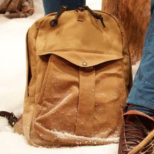 American Retro Backpack Oil Wax Water Repellent Canvas Outdoor Travel Men and Women Leisure Computer Bag