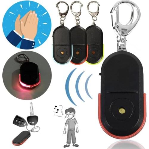 Wireless 10m Anti-Lost Alarm Key Finder Locator Keychain Whistle Sound With LED Light Mini Anti Lost Key Finder