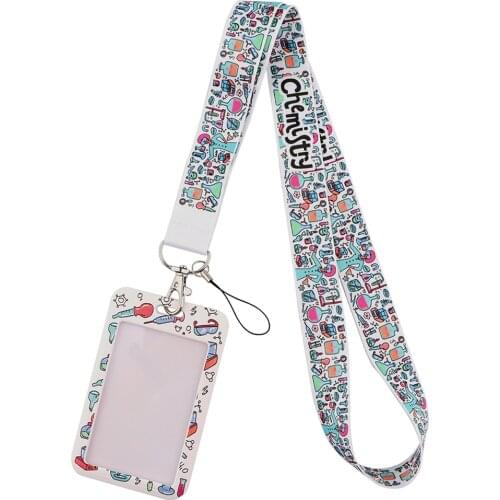 DZ2132 Chemical beaker test tube Lanyard for Key Neck Strap lanyards id badge holder Key Chain Key Holder Hang Rope Accessories