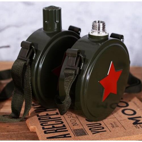 560/800ml Stainless steel 304 Hip Flask Camouflage military kettle sports outdoor Army Flagon Camping Bicycle My Water Bottle
