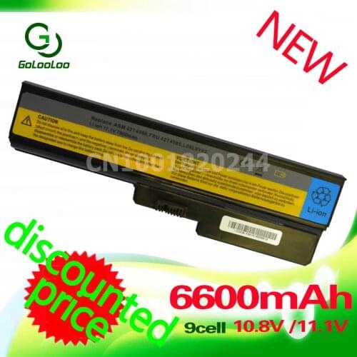 Golooloo 6600MaH battery for Lenovo G550 G430 G430A G430L G430M G450 G450 G450A G450M B460 B550 G530 G530A G530M G555 N500 B460