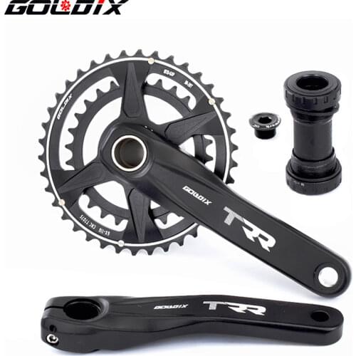 GXP mountain bike crankset bicycle sprocket 38T/28T aluminum alloy CNC machining double-layer disc